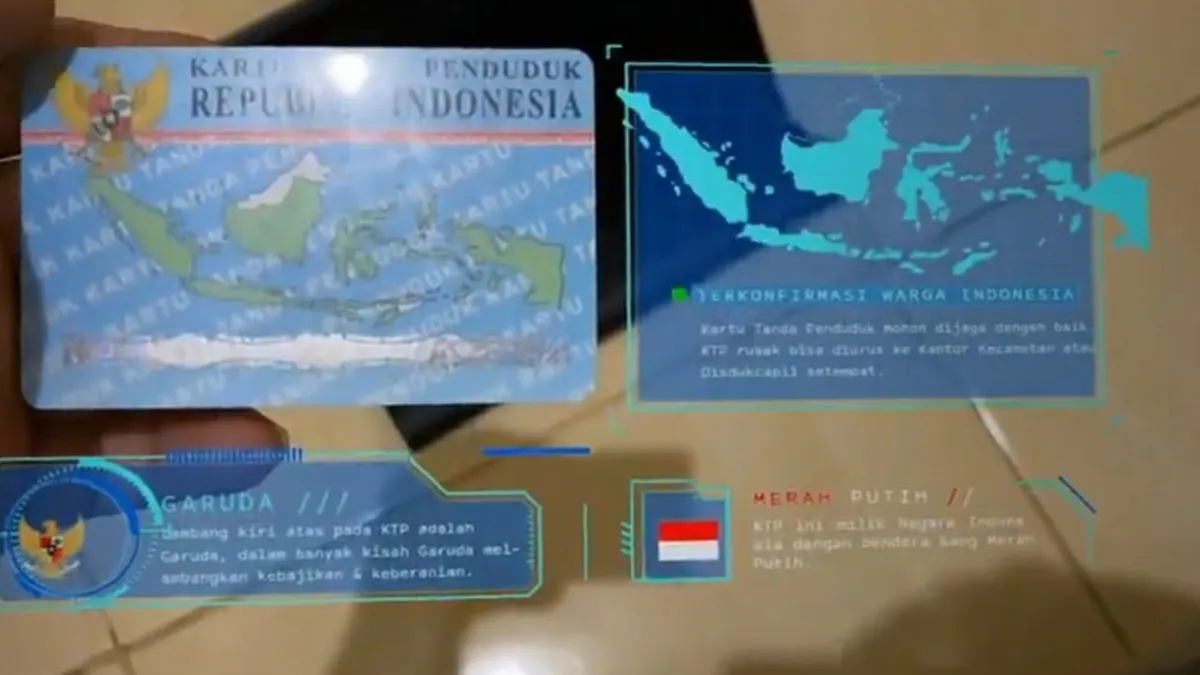 Cuplikan ketika e KTP muncul hologram 3D (Instagram @Yoelsiagian)