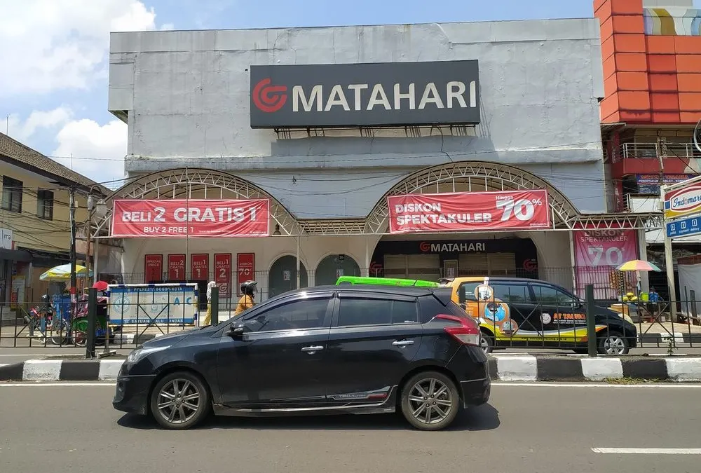 Kondisi terkini Matahari Departement Store di Jalan Kapten Muslihat, Kecamatan Bogor Tengah, Kota Bogor. (Yogi Faisal)