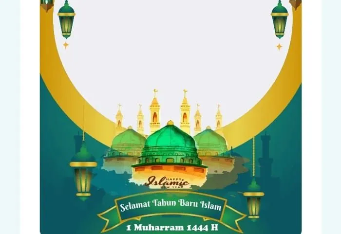 Tampilan salah satu dari kumpulan link twibbon selamat tahun baru Islam 2022 1 Muharram 1444 H