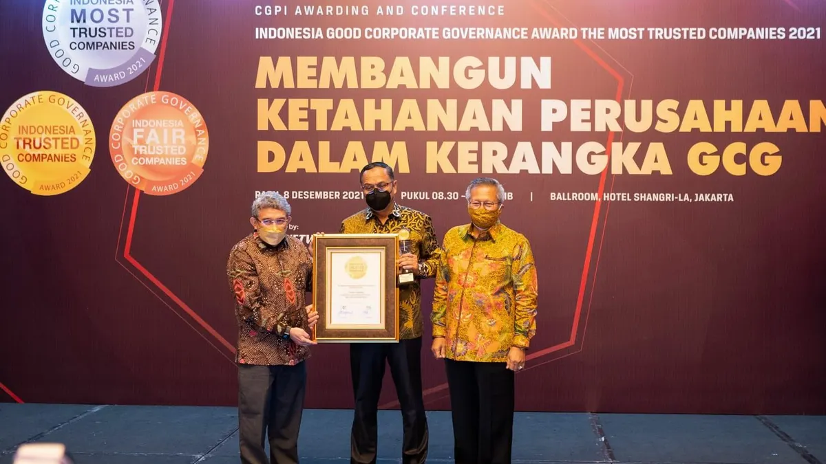 bank bjb mendapatkan penghargaan dalam acara Penganugerahan Indonesia Good Corporate Governance Award 2021.