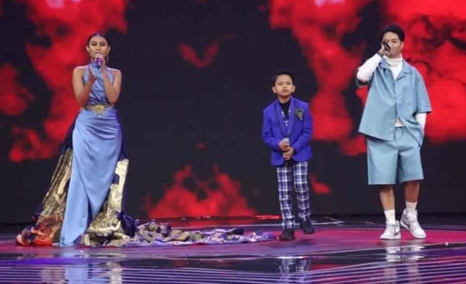 Penyayi cilik Farel Prayoga meriahkan acara penutupan HUT MNC Group ke-33 duet dengan Weird Genius.