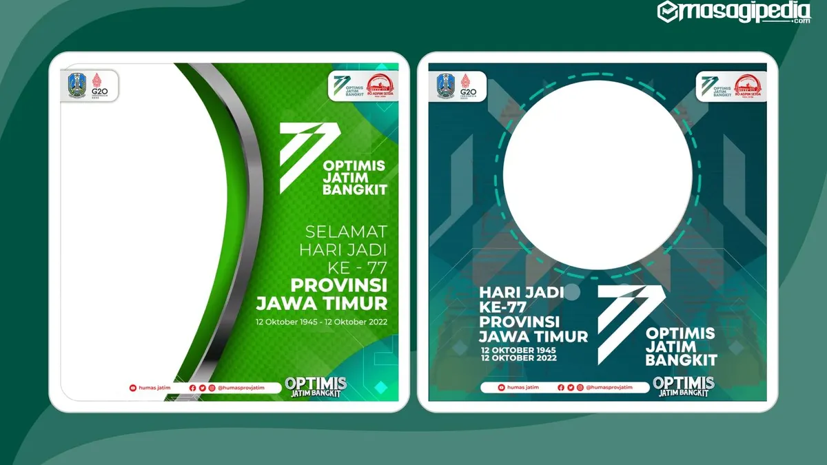Twibbon hari jadi Jawa Timur 2022 keren dan terbaru.