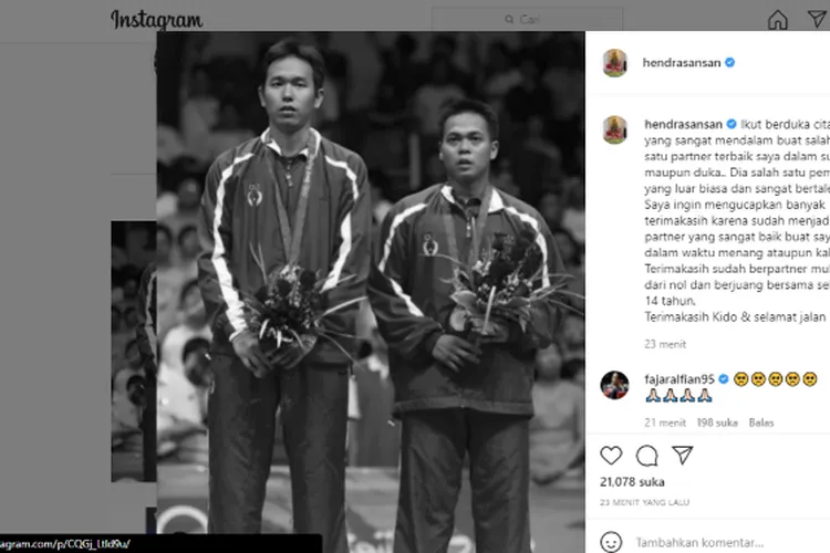 Markis Kido Meninggal Dunia, Hendra Setiawan: Berduka Cita yang Sangat Mendalam