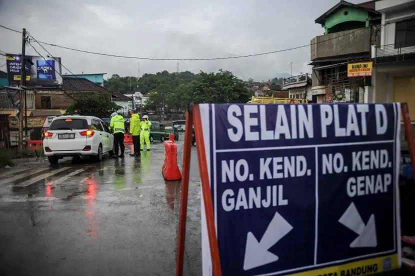 Ilustrasi. Ganjil-genap Kota Bandung, Jawa Barat.