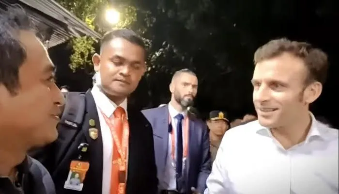 Blusukan, Presiden Prancis Emmanuel Macron Menyapa Masyarakat Bali, Warganet: Bakal Nyapres 2024