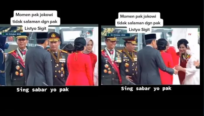 Viral Video Jokowi Tak Salami Kapolri Listyo Sigit di HUT TNI, Mangkel Kasus Ferdy Sambo Belum Tuntas?