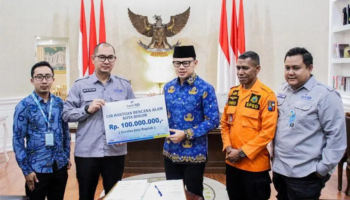 Bantu Penanganan Bencana Alam Kota Bogor, bank bjb Salurkan CSR