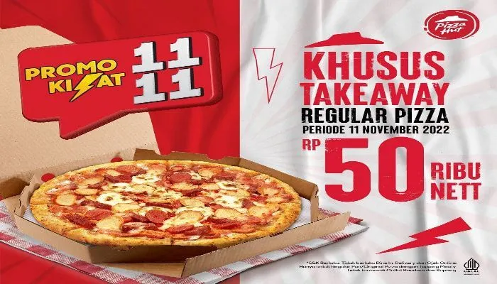 Promo 11.11 Pizza Hut, Cuma Rp50 Bisa Dapat Pizza Reguler