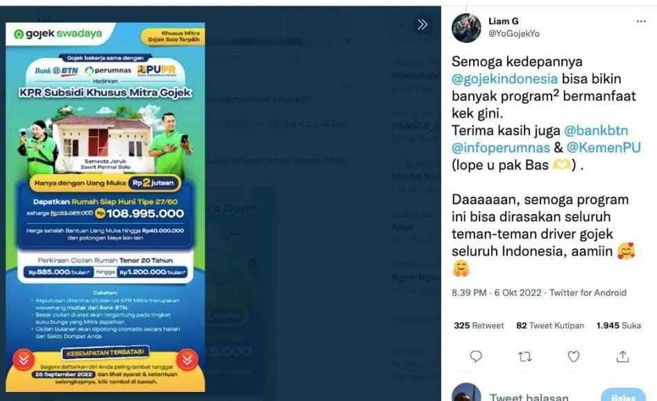 Lagi Viral nih! Senangnya Babang Gojek Punya Rumah Berkat KPR BTN