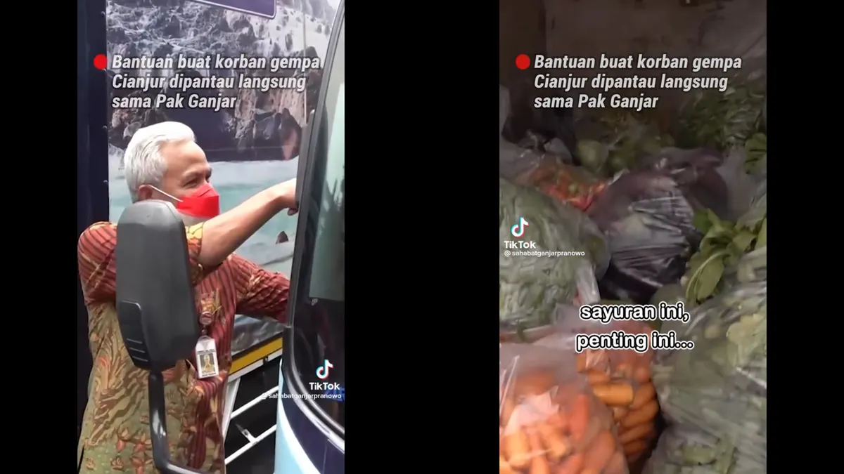Korban Gempa Cianjur Keluhkan Sembelit, Ganjar Pranowo Langsung Kirim Buah dan Sayur Sesuai Request Pengungsi