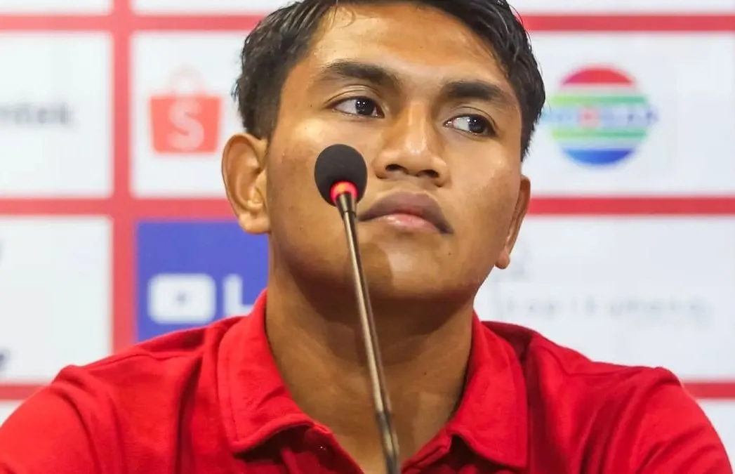 Foto: Pemain muda Persija Frengky Deaner ketika konferensi pers.