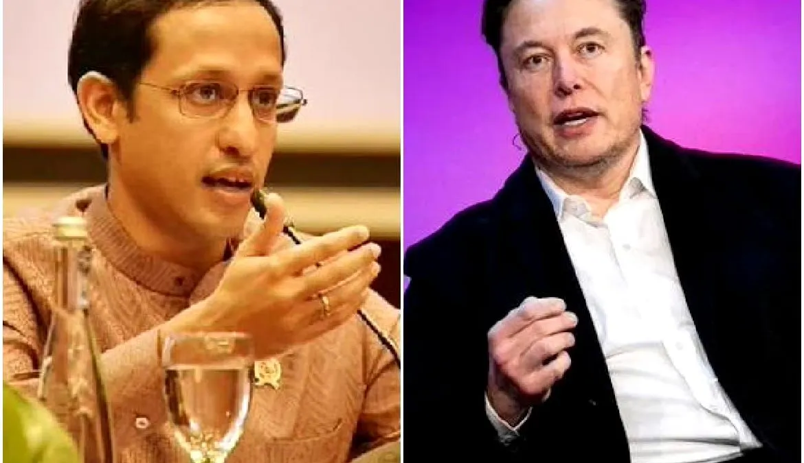 Mendikbudristek Nadiem Anwar Makarim dan Elon Musk
