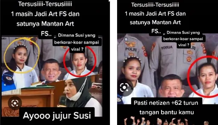 Ternyata Beda Orang, Kemana Susi yang Bongkar Kejahatan Ferdy Sambo Sebut Brigadir J Disiksa di Ruang Rahasia?