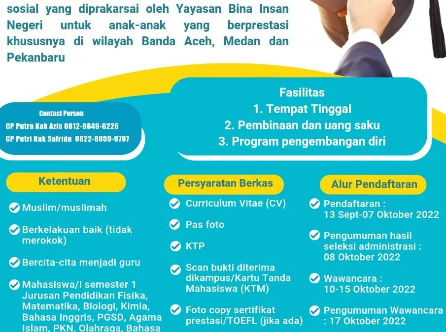Yasbin Buka Program Beasiswa Bagi Calon Guru 2022, Cek Syarat dan Cara Daftarnya di Sini!