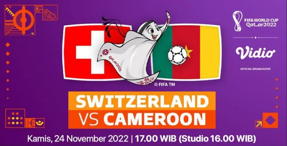 Nonton Siaran Langsung Piala Dunia 2022 Gratis,&nbsp;Swiss vs Kamerun Kick Off Jam 17.00 WIB, Klik di Sini