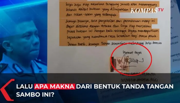 Tanda Tangan Ferdy Sambo Disebut Mirip Organ Vital Pria