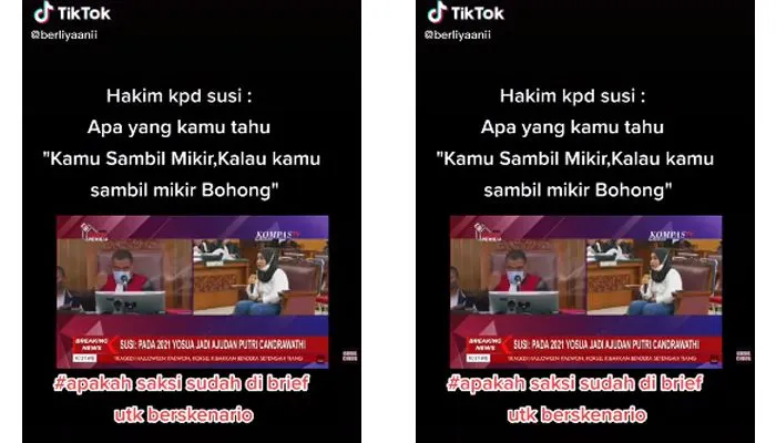 Jadi Saksi Sidang Bharada E Hari Ini, Susi ART Ferdy Sambo Diskakmat Hakim: Kalau Kamu Sambil Mikir Bohong!