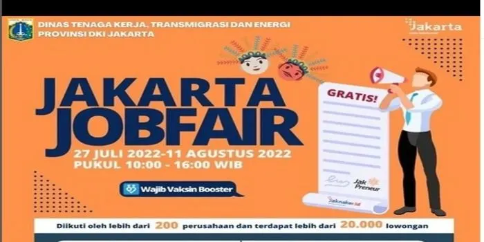 Jakarta Job Fair 2022  diikuti lebih dari 200 perusahaan dan terdapat 20.000 lebih lowongan pekerjaan (instagram/jobfairjakarta)