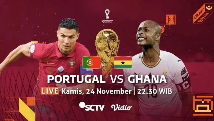 Streaming Portugal vs Ghana di Piala Dunia 2022.