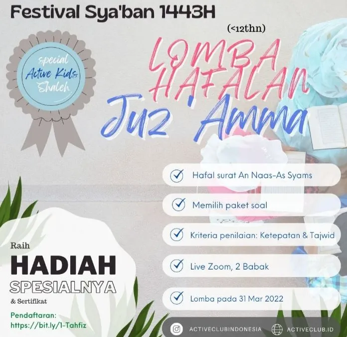 Lomba hafalan Juz'amma dalam rangka Festival Sya'ban 1443 H