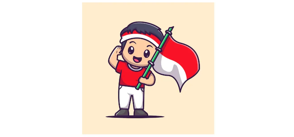 Download gambar kartun HUT RI ke-77.