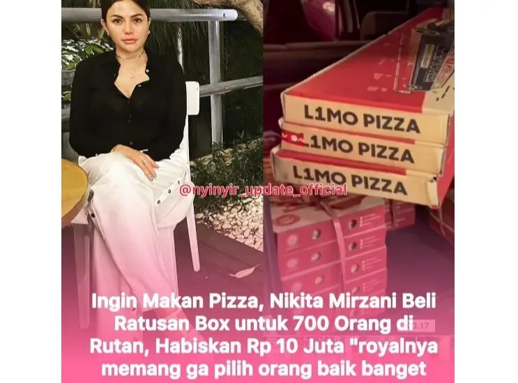 Tangkapan Layar Instagram Nikita Mirzani Pesan 700 Box Pizza 