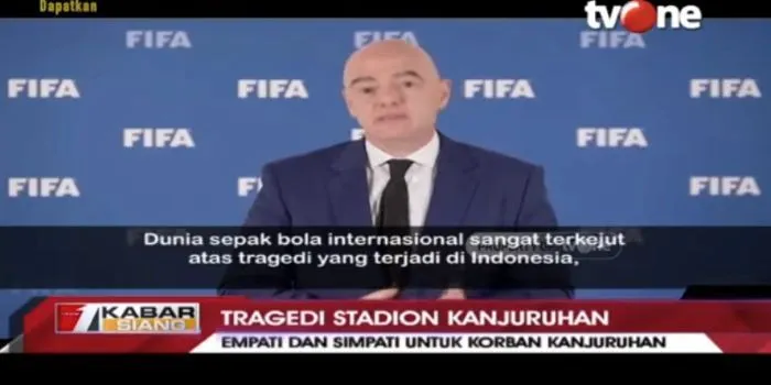 Empati Presiden FIFA Tragedi Kanjuruhan, Pep Guardiola : Sangat Mengerikan /youtube tvOneNews