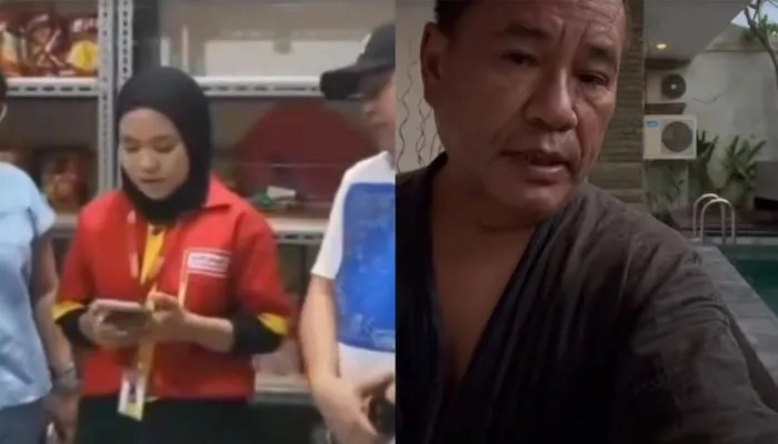 Kolase hotman paris dan karyawan alfamart yang sedang klarifikasi minta maaf