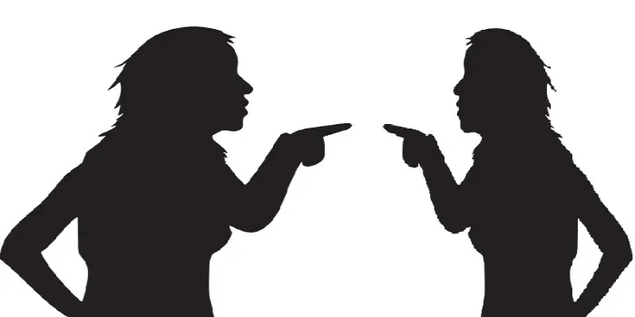 Ilustrasi cekcok antar dua perempuan.