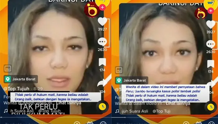 Viral Video Wanita Cantik yang Tak Rela Ferdy Sambo Dihukum Mati