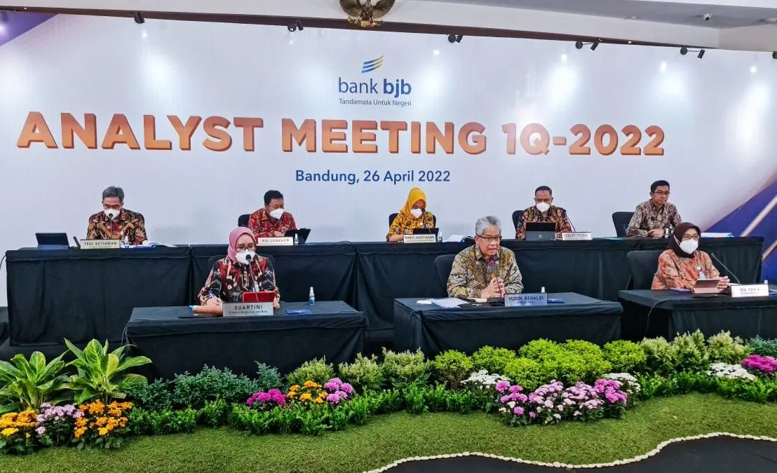 Analyst Meeting yang menyatakan pada triwulan I 2022, bank bjb mampu catatkan pertumbuhan laba 28,6% Year on Year.
