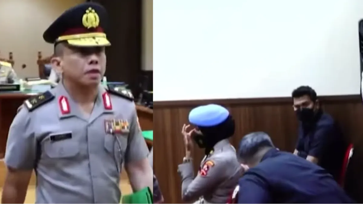 Video Polwan nangis saat sidang Ferdy Sambo dipecat. Foto/Istimewa.