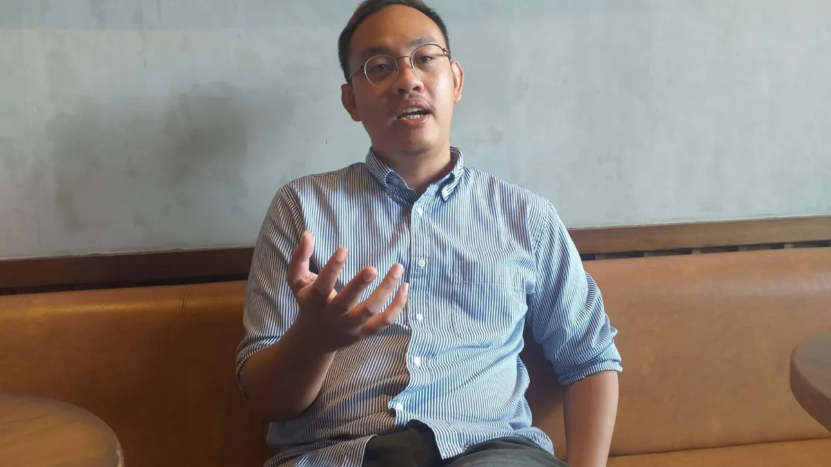 Direktur Eksekutif Celios (Center of Economic and Law Studies) Bhima Yudhistira saat menyampaikan paparannya.