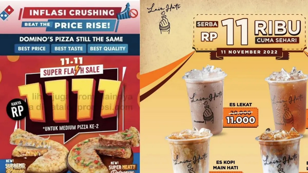 Pizza Hut hingga Kopi Kenangan, cek katalog promosi bulan November 2022 dengan 11.11 berbagai.