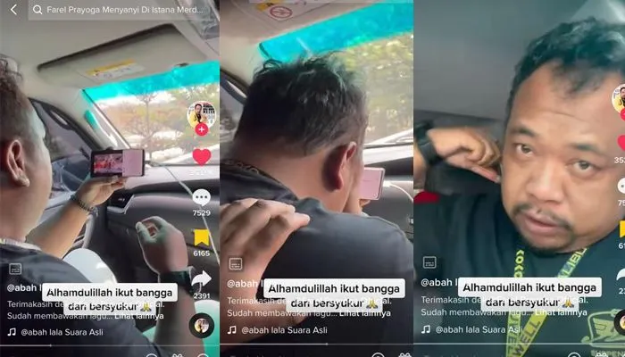 Abah Lala ucapkan terima kasih kepada Farel Prayoga sudah menyanyikan lagu Ojo Dibandingke di Istana Negara.