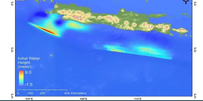 Tsunami akibat Gempa Megathrust 9,1 M diperkirakan Terjadi di Pulau Jawa, Simak Sebaran Tinggi Gelombangnya!