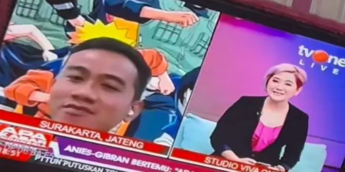 Gibran Pakai Background Zoom Naruto Saat Wawancara TV, Netizen: Beneran Tinggal di Konoha