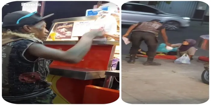 Viral anak punk pengamen beli nasi untuk gelandangan dan anaknya /Tangkap layar @undercover.id