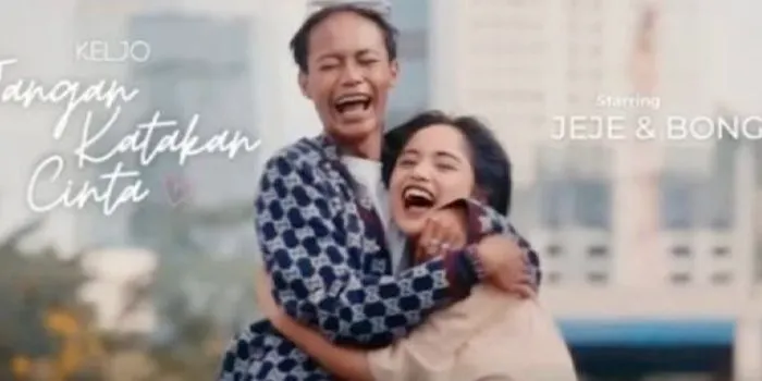Video klp Keljo judul Jangan Katakan Cinta dengan model Jeje dan Bonge