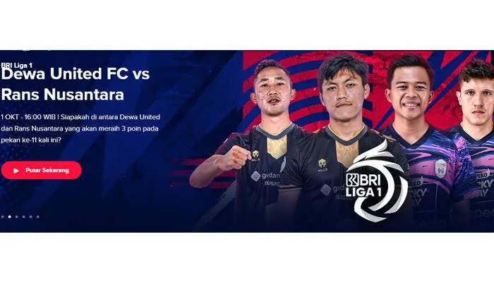 Link Live Streaming Bola Dewa United vs Rans Nusantara FC BRI Liga 1 Hari Ini Pukul 16.00 WIB, Tonton di Sini!