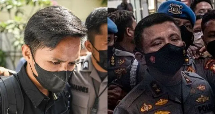 Kolase potret Bharada E (kiri) dan Ferdy Sambo (kanan).