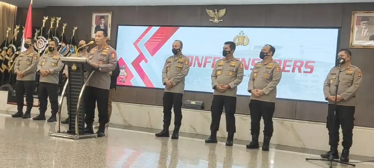  konpres polri terkait dugaan kasus narkoba Irjen Teddy Minahasa 