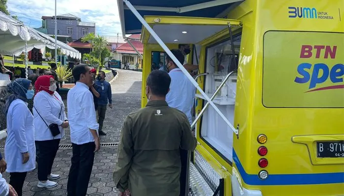 Presiden Jokowi Tinjau Layanan BTN Dalam Penyaluran BSU