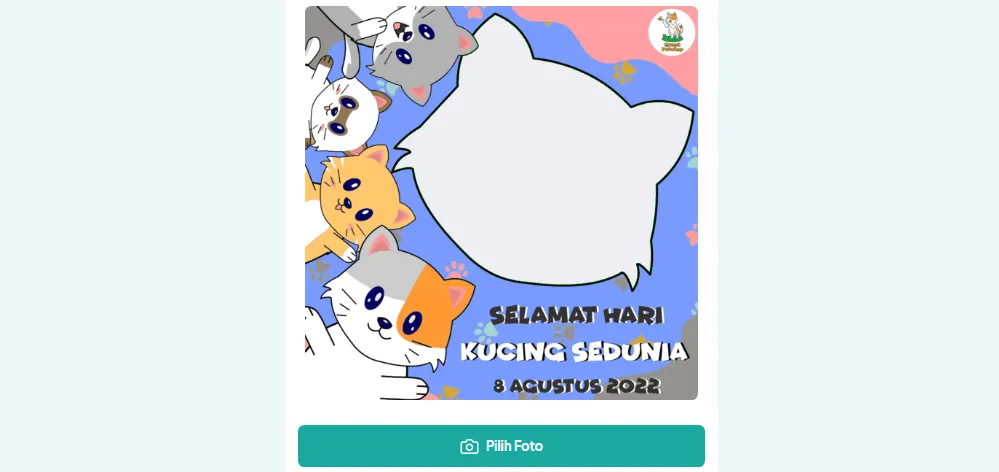 Twibbon Hari KucingSedunia pada 8 Agustus 2022.