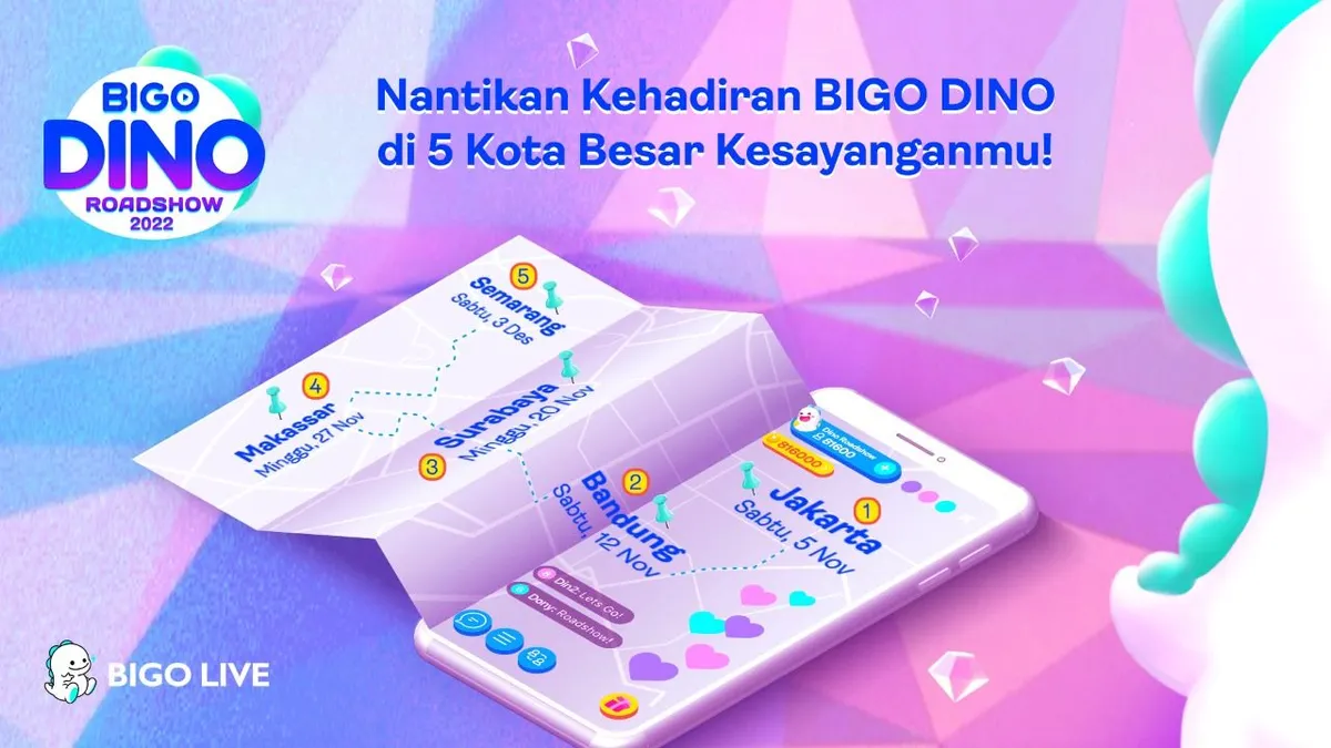 BIGO Giant Dino World Tour hadir di Indonesia untuk tur Bigo Live putaran kedua Asia Tenggara