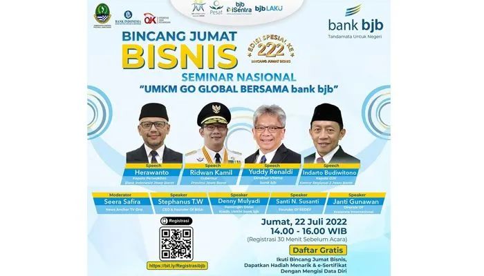 Bincang Jumat Bisnis Spesial Episode bersama Ahli Bisnis Ekspor pada 22 Juli 2022