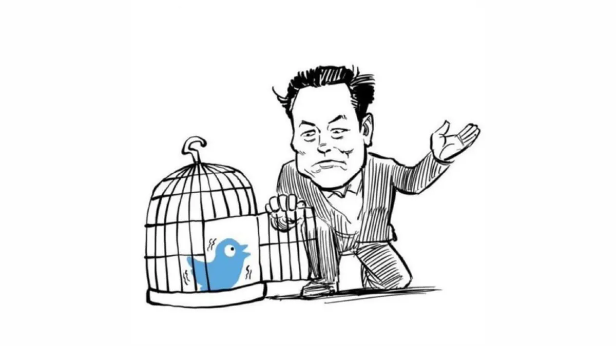 Meme Elon Musk dan Twitter.