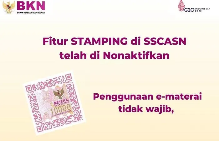Benarkah Penggunaan E-Materai pada Dokumen SSCASN Tidak Wajib? Simak Penjelasan dari BKN Ini