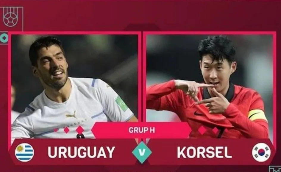 Nonton Siaran Langsung&nbsp;Uruguay vs Korea Selatan di Piala Dunia 2022 di Sini, Kick Off Jam 20.00 WIB!