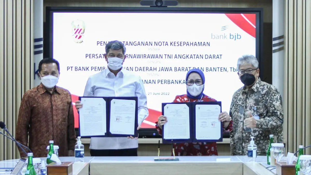 penandatanganan nota kesepahaman persatuan Purnawirawan TNI AD dengan bank bjb.